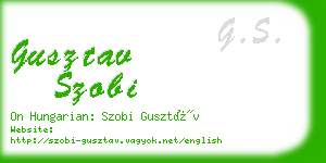 gusztav szobi business card